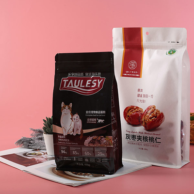 Supporto nero sulla chiusura lampo d'imballaggio del rinforzo 250g della borsa laterale del fondo piatto con la valvola