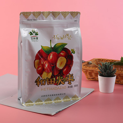Borse a chiusura lampo di plastica del sacchetto della guarnizione dello zip della valvola di imballaggio per alimenti del sacchetto dello zip del chicco di caffè 500g