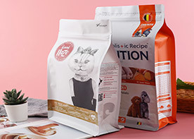 stagnola laterale di Alumium della borsa del rinforzo del poli del cibo per cani di 1kg 5kg 10kg del pacchetto fondo piatto della saldatura a caldo