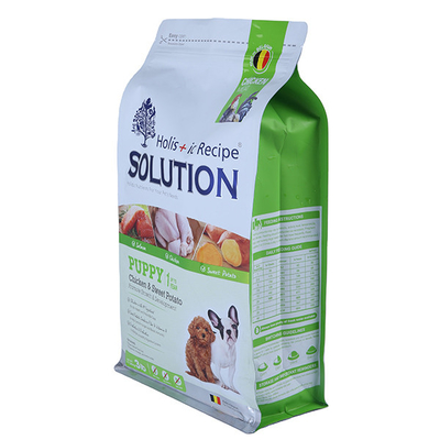 Supporto glassato sul di alluminio d'imballaggio della borsa dell'alimento per animali domestici 50mic 4 8 borse del sacchetto della serratura dello zip del lato