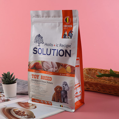 Sacchetti di riciclaggio di plastica riciclabili dell'alimento per animali domestici delle grandi del fondo piatto 500g borse del cibo per cani