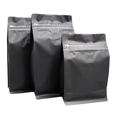 Borsa risigillabile del fondo piatto di 250g 8oz che imballa 120g caffè di plastica Bean Pouch With Valve