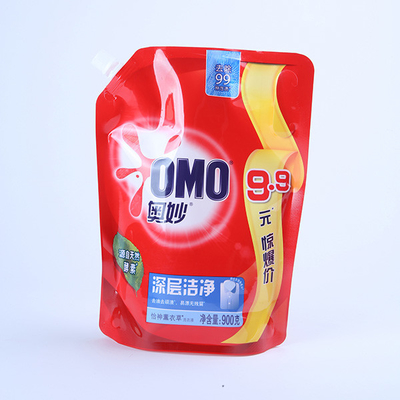 Doypack 60mic ha gettato il supporto del liquido sul sacchetto dell'imballaggio della polvere del detersivo di lavanderia dei sacchetti