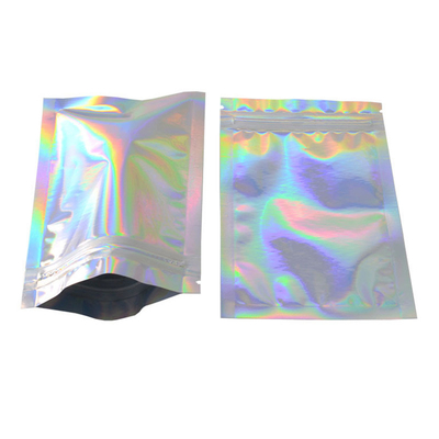 Laser risigillabile di superficie luminoso di colore dell'arcobaleno delle borse della chiusura lampo olografico