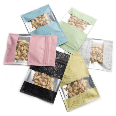 L'abitudine ha stampato le borse a chiusura lampo di alluminio di stoccaggio dell'alimento della stagnola risigillabile 120mic Mylar per alimento secco /coffee /Snacks